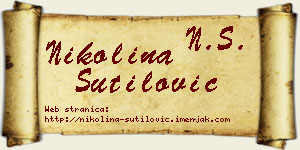 Nikolina Šutilović vizit kartica